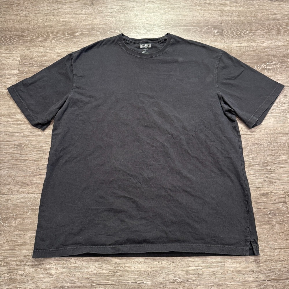 Duluth Trading Shirt Mens XL Black Cotton Longtail Tee Relaxed Fit Casual
